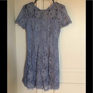 Periwinkle Lace Backless Francesca’s Dress